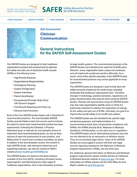 Clinician Communication.